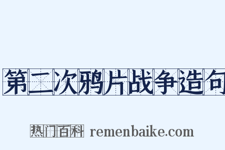 第二次鸦片战争造句是什么意思的图片